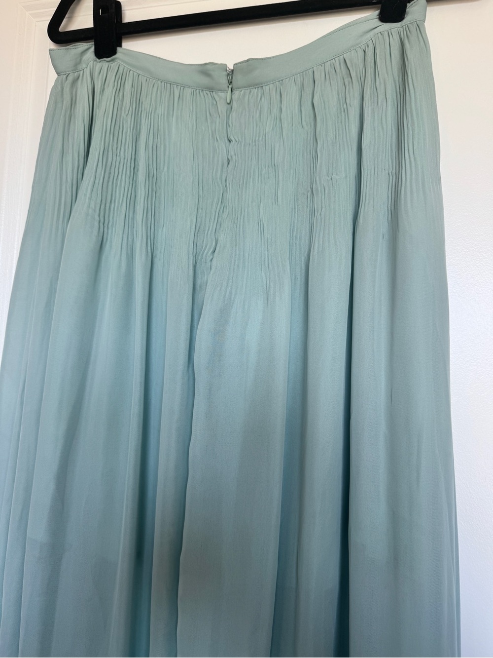 SANCTUARY Anthropologie Mint Green Seafoam Hi-Low Asymmetrical Maxi Skirt L - Picture 12 of 15